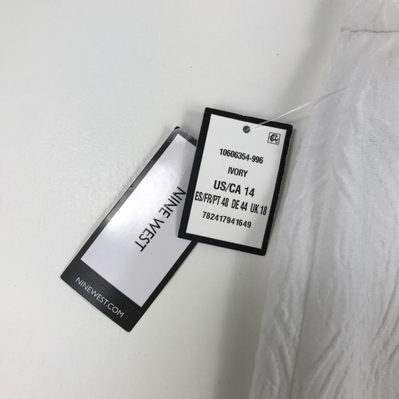 Nine West Ivory Jacquard Flounce Skirt - Size14 - Picture 4 of 7